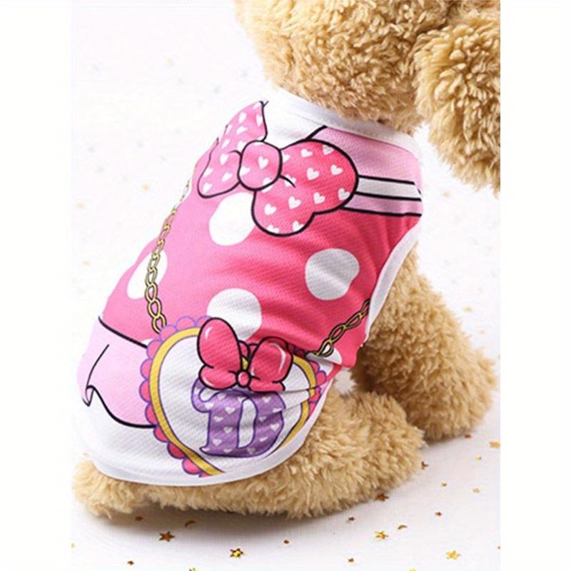 1pc Pet Summer Vest Mesh Fake Shoulder Strap Clothes For Dogs And Cats Teddy, Pomeranian And Other Pets