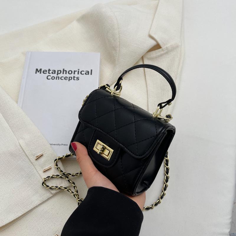

Popular small bag women s new high-end portable diamond chain bag single shoulder crossbody small square bag