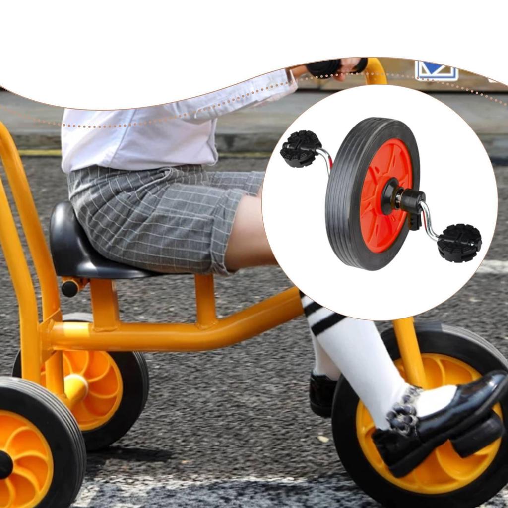 Kids Tricycle Wheels 9 Inch Wheel Bearing Universal Sturdy with Pedal Portable Quick To Install