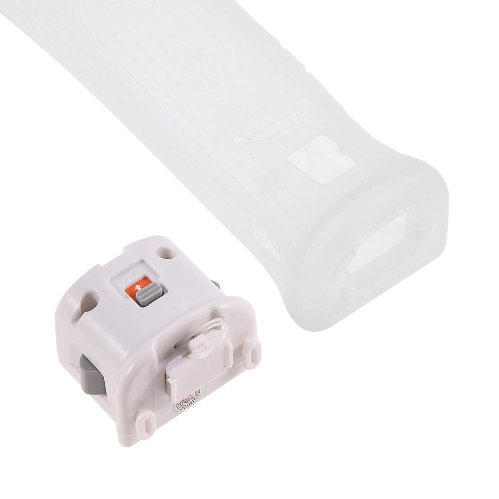 MotionPlus Sensor Adapter   Silikonhülle für Nintendo Wii Remote Controller Weiß