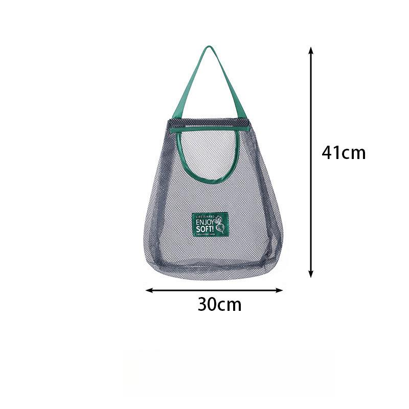 

1pc Ventilated Mesh Storage Bags for Garlic, Potatoes, Onions - Durable Plastic Hanging Organizer for Kitchen & Pantry, Non-Food Contact Safe Single layer 30*41cm