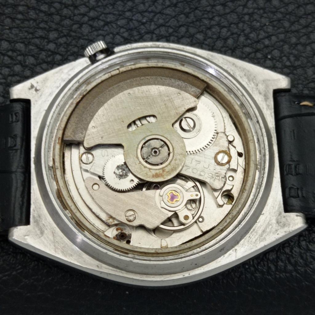 JAPAN VINTAGE SEIKO 5 AUTOMATIC 7009A MENS BLACK COLOR DIAL WATCH a500773-5 R154-a500773