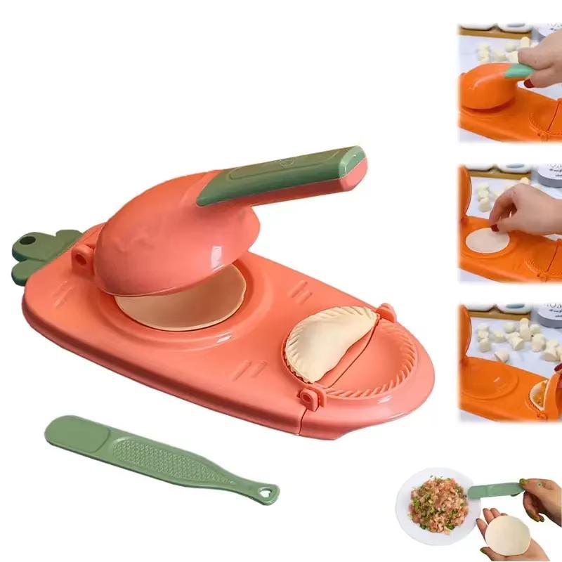 Household Dumpling Maker Dough Pressing Manual Tool Plastic Dumpling Making Moulds Dumpling Skin Machine Kitchen Accessories