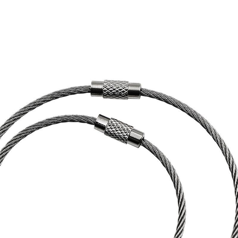 Stainless Steel Wire Keychain and Tag Rope Keyring