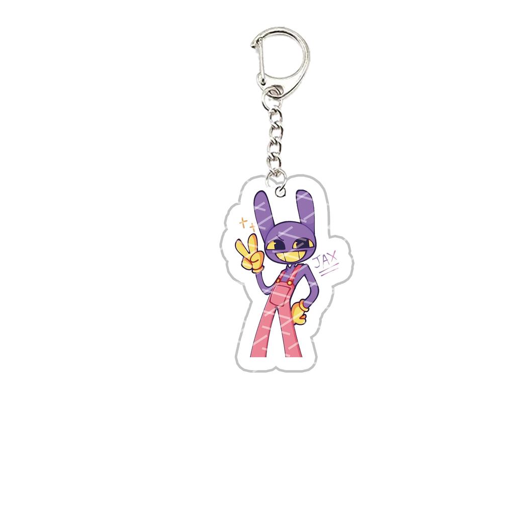 Acryl De Verbazingwekkende Digitale Circus Sleutelhanger Pomni Jax Ragatha Gangle Kinger Sleutelhanger Sleutelketting voor Accessoires Tas Fans Cadeau
