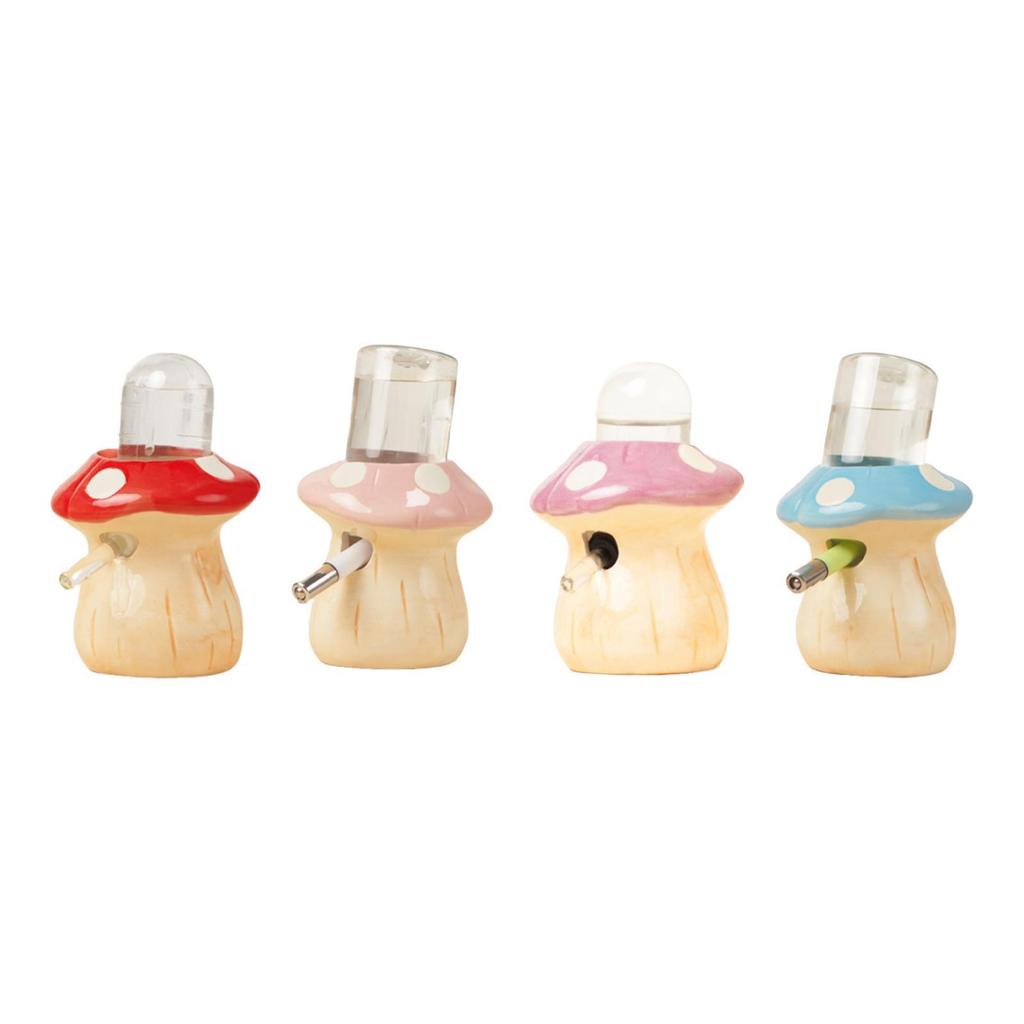 Hamster Water Bottle Water Dispenser Small Pet Supplies Cage Accessories Mushroom Shape for Chinchilla Gerbil Hamsters Mice Rat