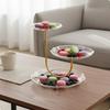 Tiered Serving Tray Transparent 3 Tier Edge Fruit Stand for Dining Table, Cafe