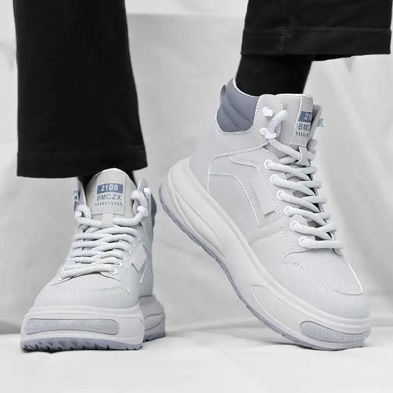 Fashion Platformed Big Sole Shoes Men Casual Men's Colored Sneakers Travel Kit Sports High-end Special Wide Tenis Different