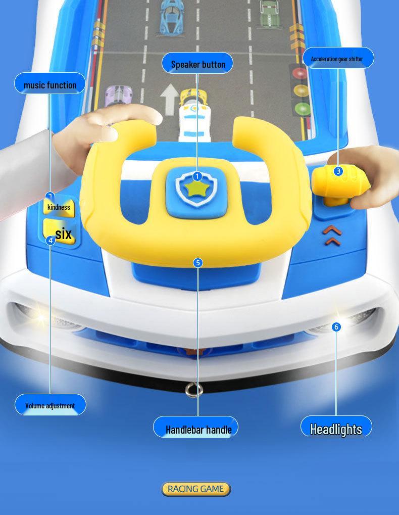 Children's Educational Cross-Country Racing Steering Wheel Toy: Simulation Driving and Concentration Game