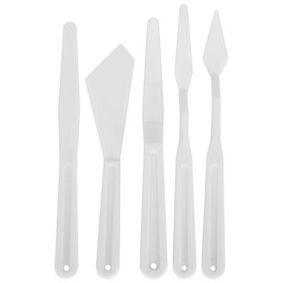 Set di 5 spatole per pittura ad olio in plastica, set di spatole da artista portatili, accessorio per strumenti di pittura