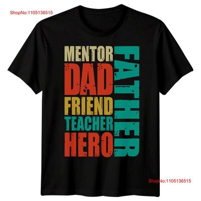 Mens Father Mentor Friend Teacher Hero Funny Fathers Day T Shirt Best Dad FD Vintage Washed Unisex Fashion Graphic Versatile