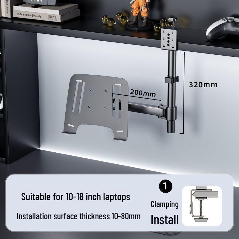 Dual Screen Laptop & Monitor Arm with Height Adjustability