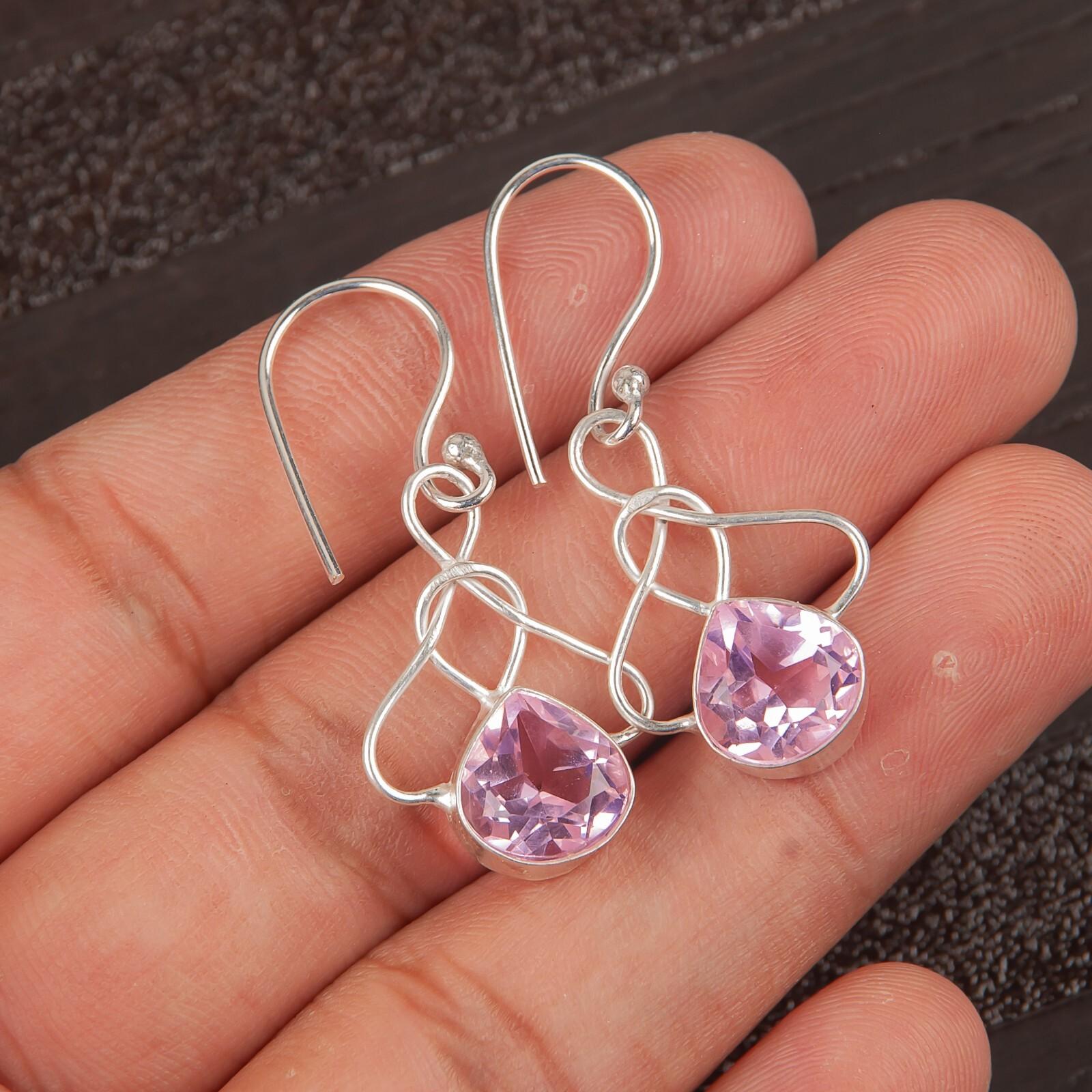 

Манганит Драгоценный Камень 925 Стерлинговое Серебро Ручной Работы Серьги 1.50 Подарок Для Женщин EE-2-11