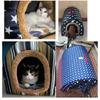 Pet Bed House Semi-closed Cave Tent for Small Animals Thicken Cushion Pad