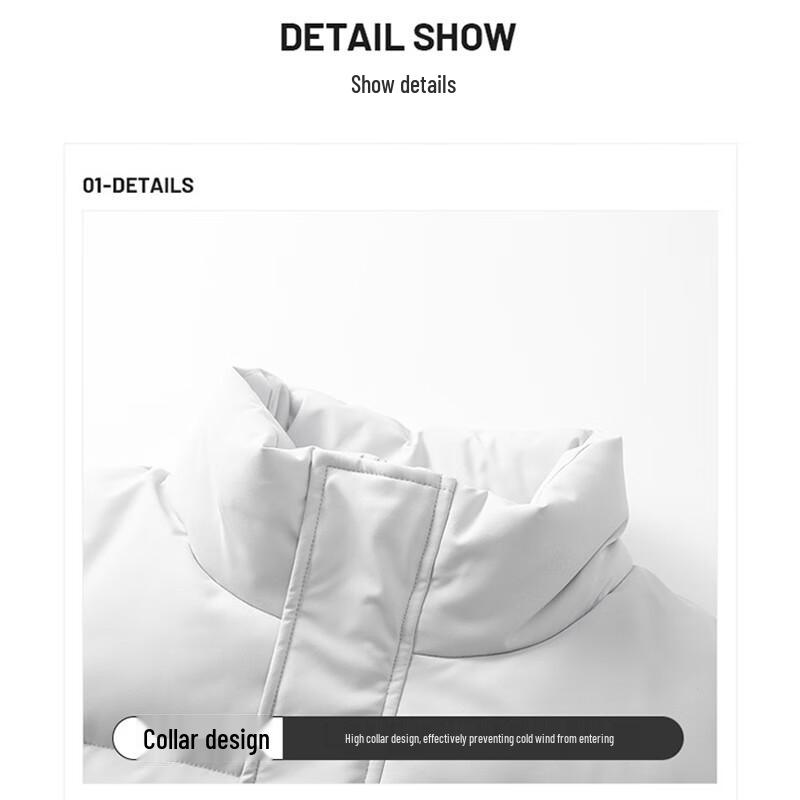 Playboy Men's Stand Collar Winter Padded Jacket