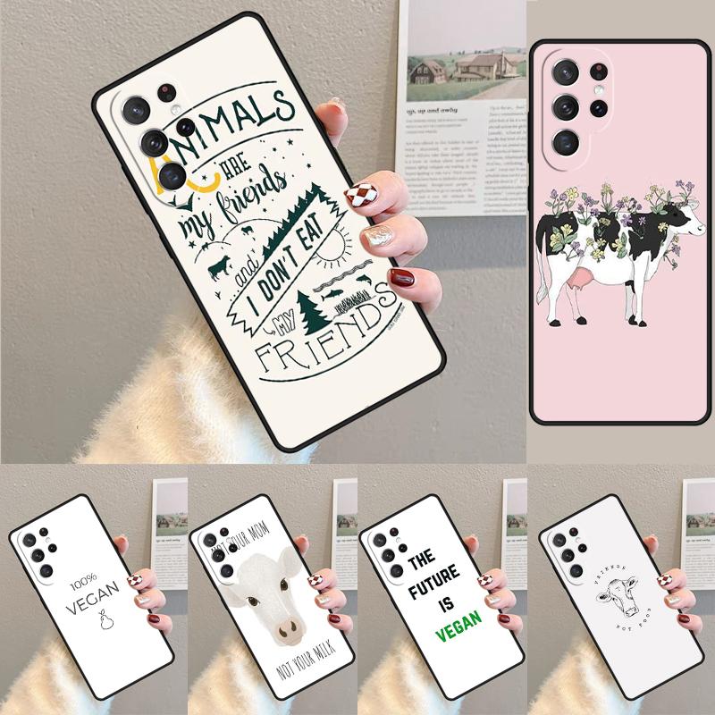 VEGAN QUOTES LOVE VEGGIE TPU Phone Case For Samsung Galaxy note 10 pro S26 S25 S24 S23 S22 Ultra Plus S21 FE S20 Cover