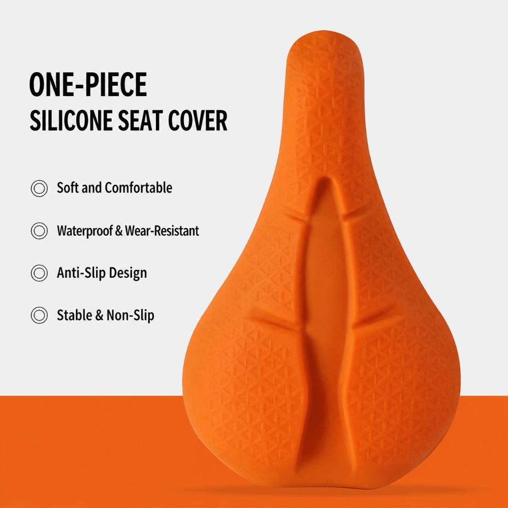 Shock Absorption Silicone Bike Saddle Breathable Bicycle Seat Cushion  Cycling Accessories