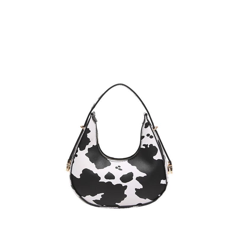 Fashionable Pu Leather Shoulder Bag In Mid-size With Eye-catching Animal Prints For Daily Convenience