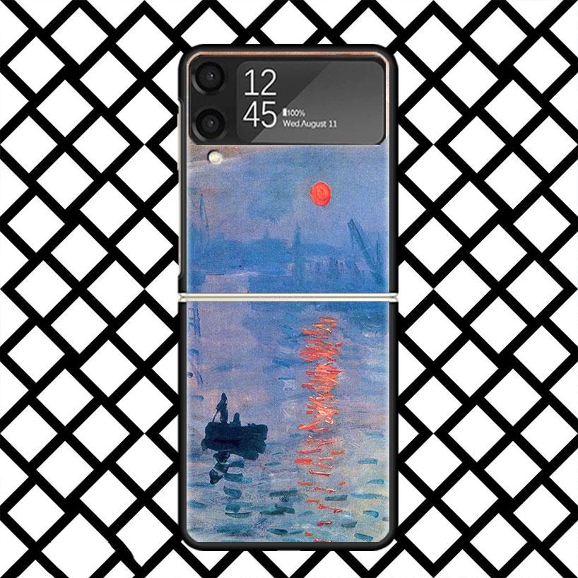 Van Gogh Oil Art Painting Phone Case For Samsung Z Flip 7 6 5 4 3 Galaxy ZFLIP7 ZFlip6 5G Flip5 Flip4 Flip3 5g Black Hard Cover