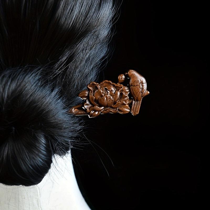 1 Stück Scheibenhaar-Artefakt Antiker Kopfschmuck Haarnadel Antiker Stil Geometrischer Typ Neuer Chinesischer Stil Blume Haarschmuck