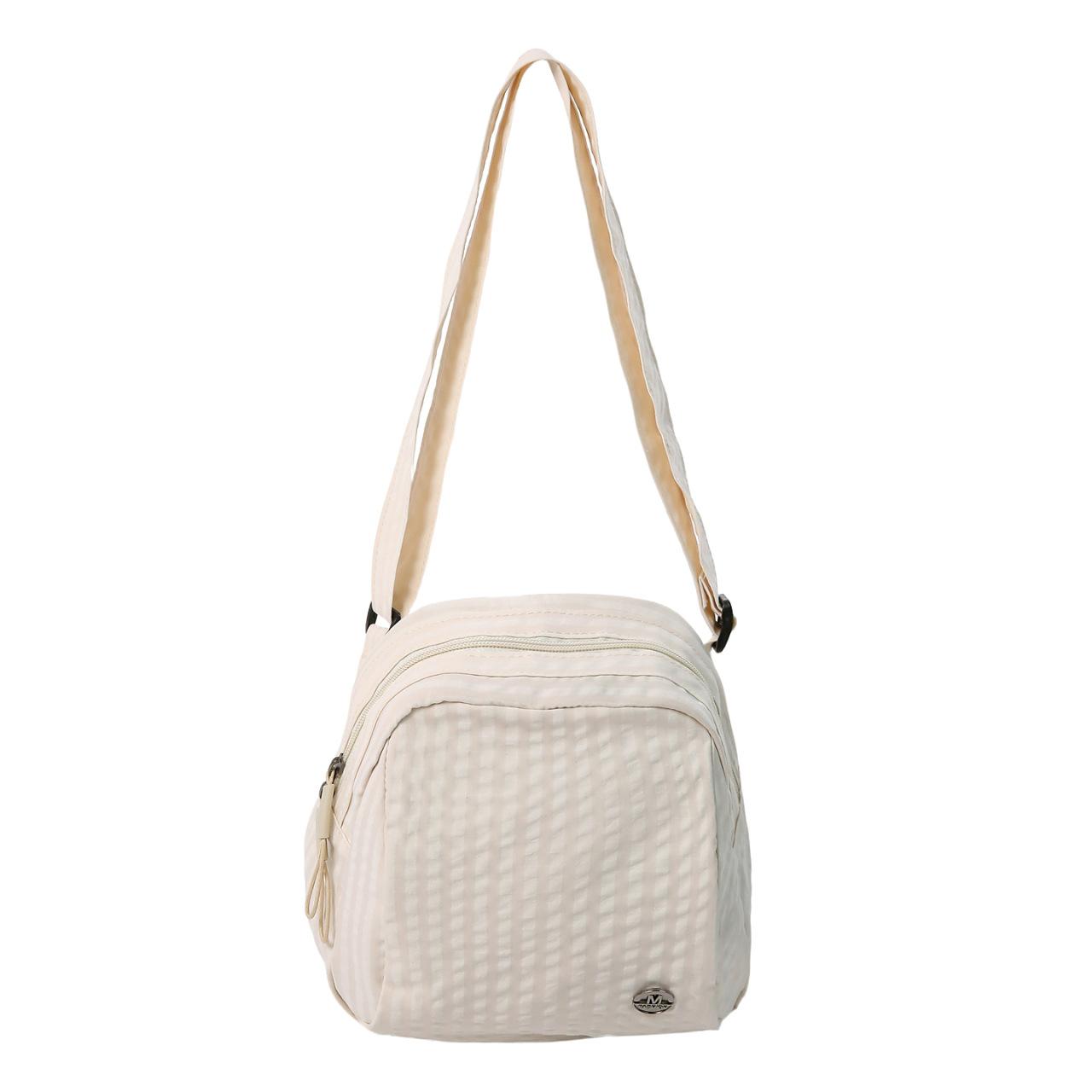 Autumn and winter versatile nylon cloth shell bag women s and women s travel backpack casual zipper messenger bag белый