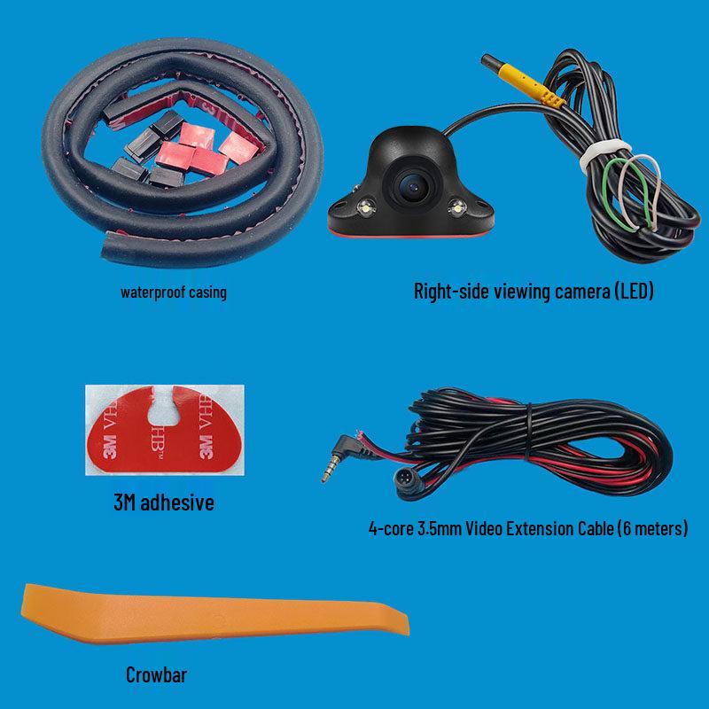 1080P Rearview Camera: 360° Driving Recorder with Blind Spot Streaming, HD Night Vision, and Reversing Image