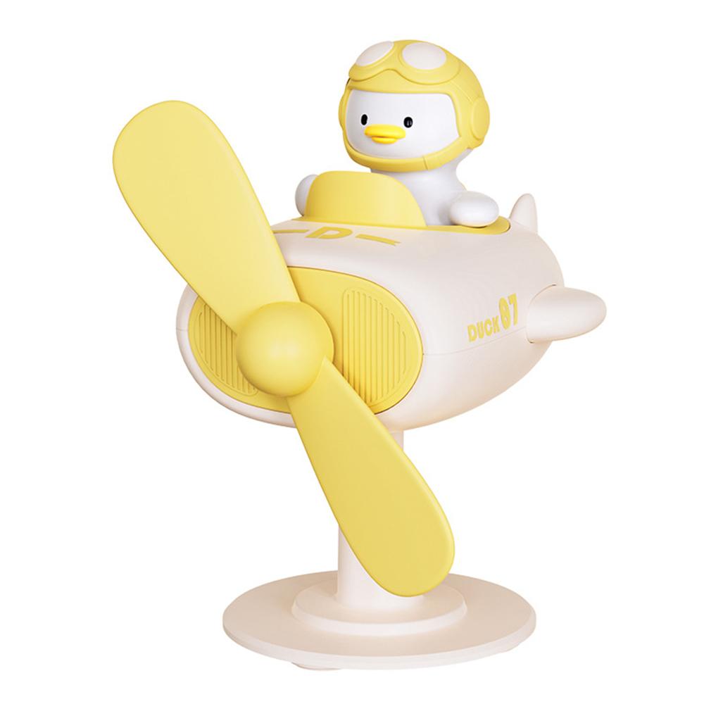 

Handheld Charging Fan with Base Cartoon Cute Pilot Small Student Pocket Mini Fan Portable Silent USB Fan for Desk Computer