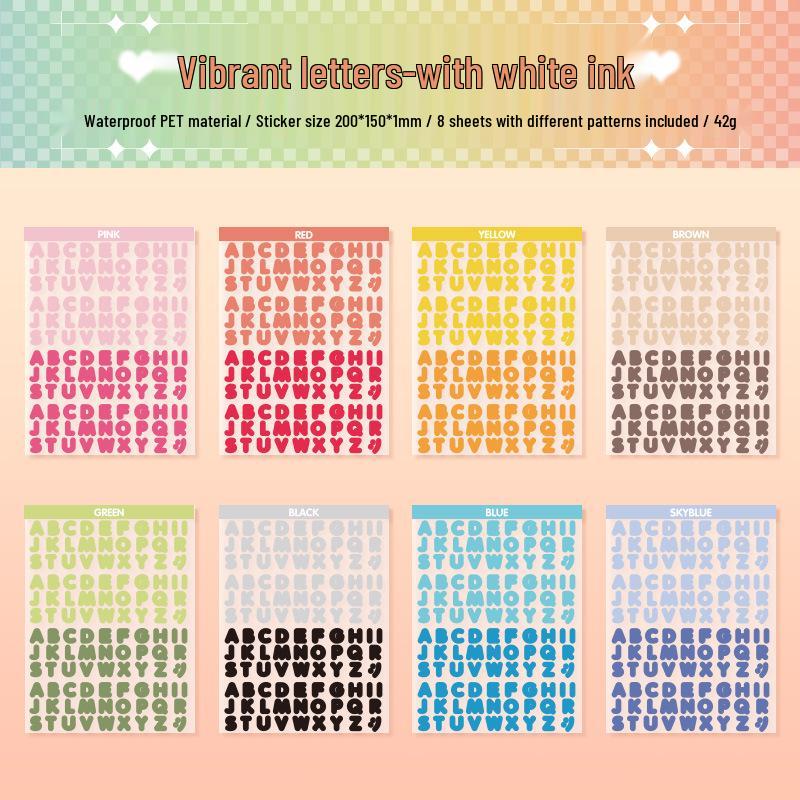 Vibrant English Letter Collage Stickers for Journaling and DIY Projects