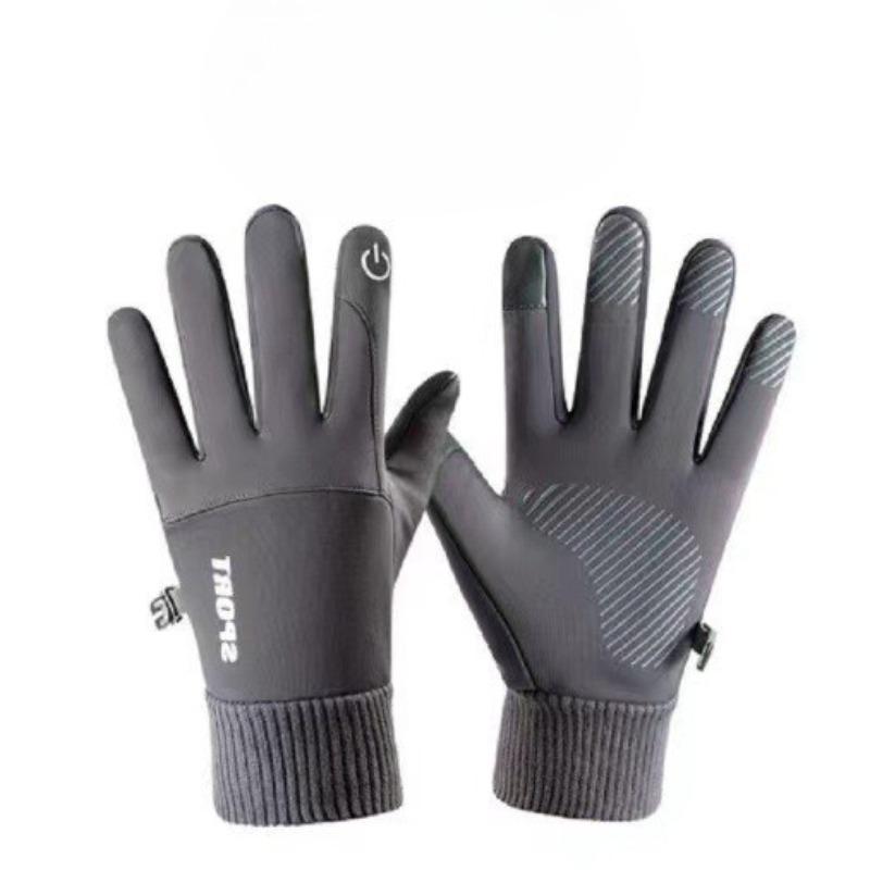 Outdoor Cycling Warm Gloves for Winter Men and Women Long Finger Sports Plus Velvet Cold Proof Mountaineering and Skiing Touch Screen Gloves