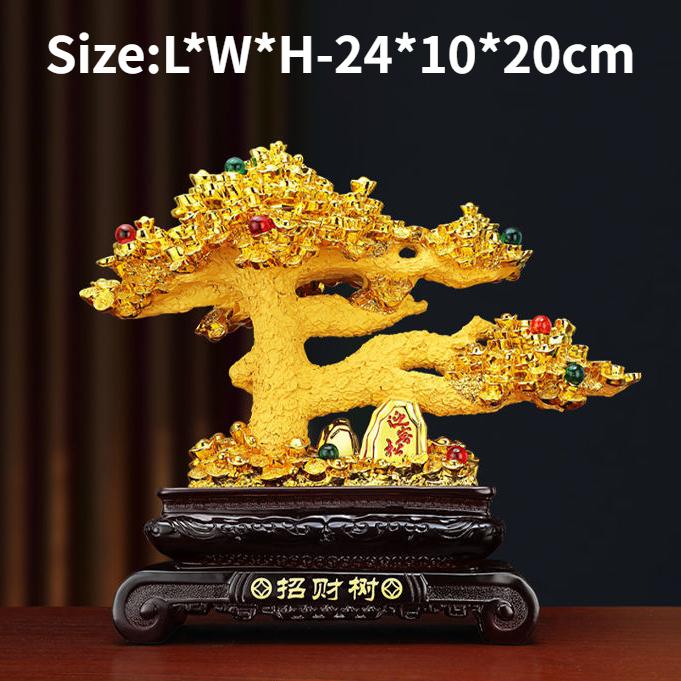 Wealth Wealth Tree Wealth Tree Decoration Welcome Home Living Room Tv Cabinet Wine Cabinet Decor Resin Crafts Gifts