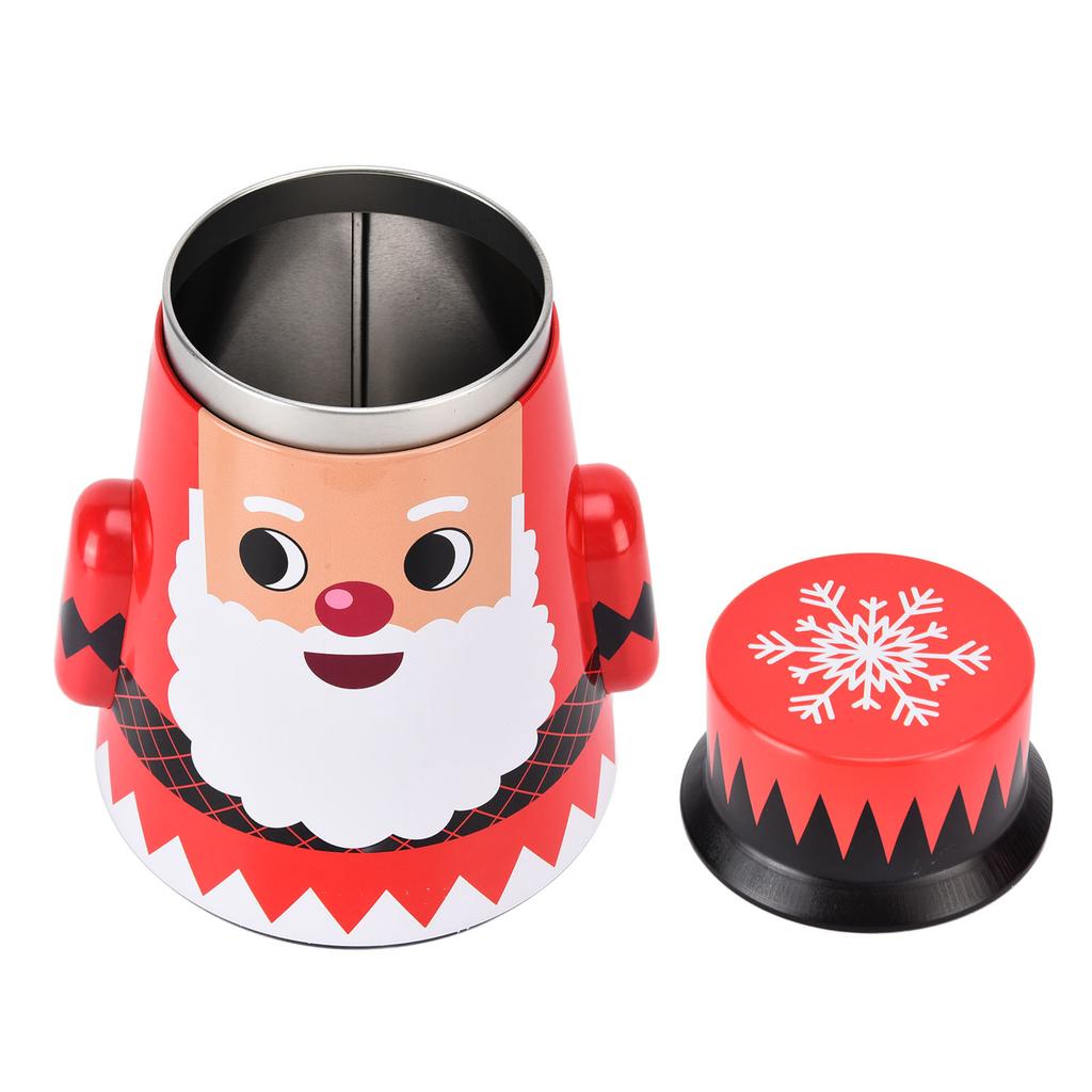 Weihnachts-Süßigkeiten-Eisenbox Stehaufmännchen-Design Weihnachtsmann Schneemann Süßigkeitendosen AufbewahrungsboxWeihnachtsmann