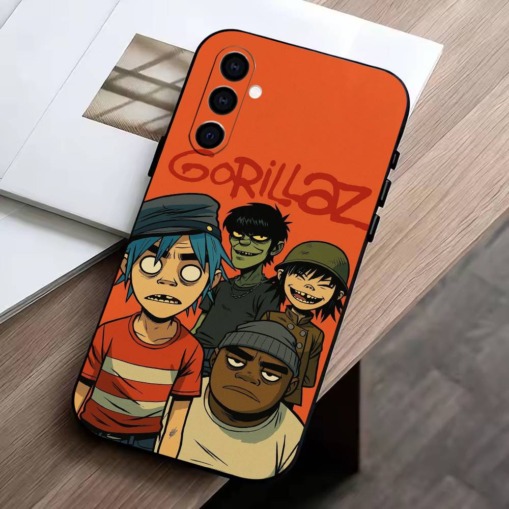 C-Gorillaz Anime Phone Case For Samsung Galaxy A73,A72,A71,A70,A53,A52,A51,Others Soft Black Cover