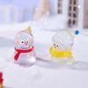 10 Stück Transparente Schneemann Miniaturfiguren Niedliche Frohe Weihnachten Dekoration Schreibtischzubehör