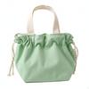 Handheld Bento Bag Matcha Color Drawstring Pouch Minimalist & Aesthetic for Women