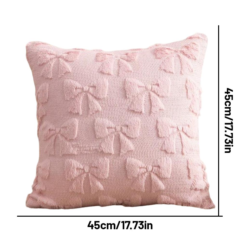 1 PC Christmas Throw Pillow Cover Plush Embroidery Snowflake Christmas Decoration Living Room Embroidered Cartoon Pattern Pillow