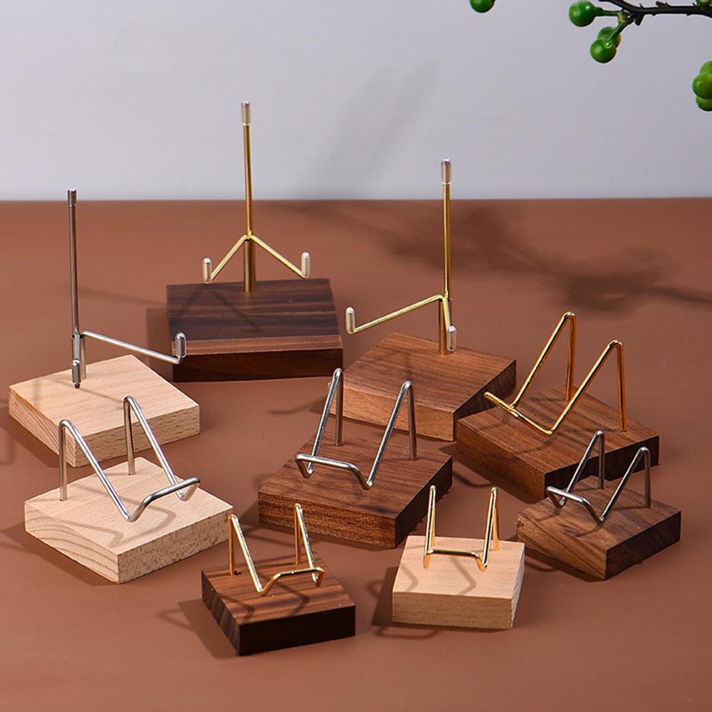 New Wooden Crystal Ball Base Metal Arm Agate Stones Sphere Display Stand Craft Photography Props Minerals Relics Rocks Support