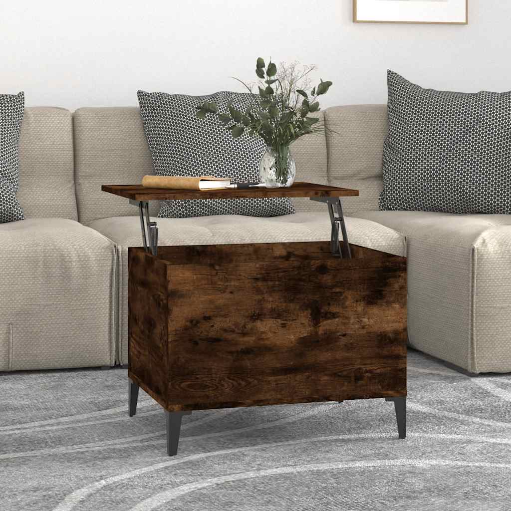 Coffee Table Smoked Oak 60 x 44.5 x 45 cm Wood Based Panel