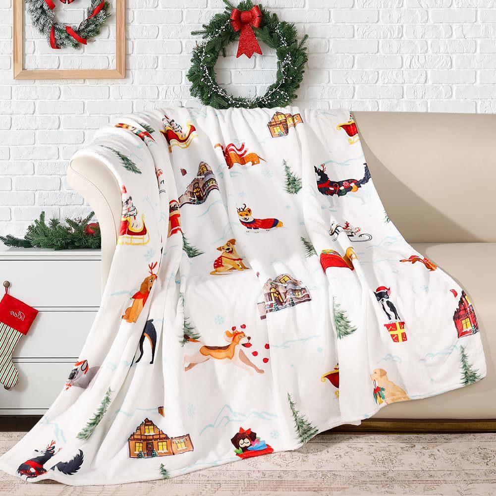 Christmas snowman Printed Blanket for Sofa Bed Travel Camping Living Room Office Conditioning Blanket for All Seasons Gifts