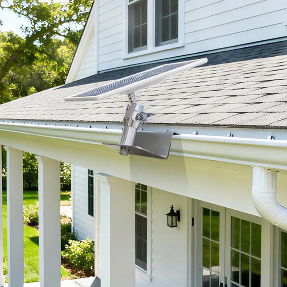 Gutter Mount For Eufy=For Arlo=Solar Panels Adjustable Stainless Steel Mount Bracket To Get Sun Compatible With Eufy=S220 Camera