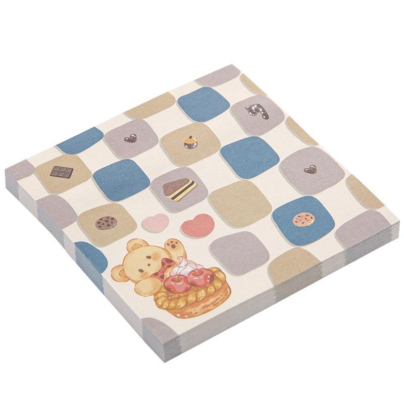 Gift Office School Supplies Wholesale Strong Adhesive Notes Message Style Cute Cartoon Girl Good Looking Student Kawai Lovely