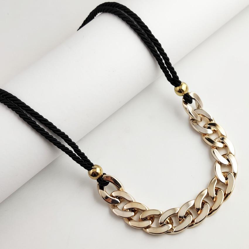 Versatile European-American Punk Runway Ring Buckle Necklace