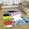 Cartoon Les Barbapapa Family Carpet Rug for Bedroom Living Room Home Sofa Decoration,Children Game Large Decor Floor Mat Gift