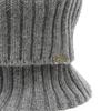 Gold Brass Label Unisex Autumn Winter Lambswool Mix Knit Warm Windproof Ribbed Scarf Korean Neck Gate [UNDERCONTROL] Women's (Gray)