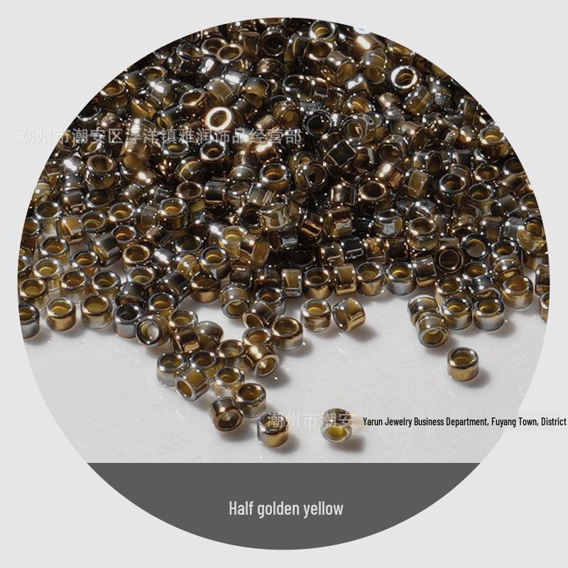 Perle di Vetro Riso Mezzo Oro 2,5 mm Stile Antico per Gioielli Fai da Te Fatti a Mano