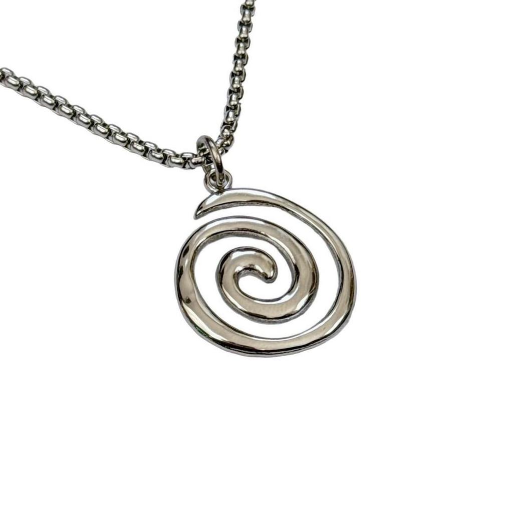 Cross-border Spiral Y2K Rock Punk Hypoallergenic Non-tarnish Stainless Steel Necklace.