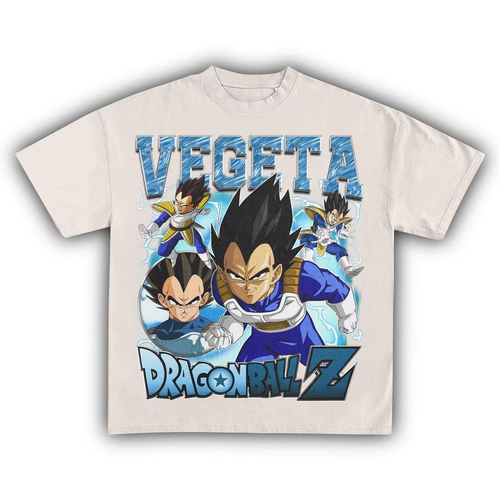 Dragon Ball Z Vegeta Anime Graphic T-shirt, Unisex Pure Cotton Short Sleeve Streetwear Women And Men T-shirt