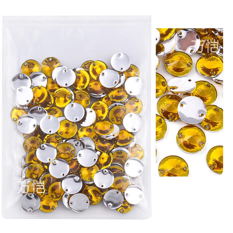 

Смола Двоотвірний Плоскодонний Супутник Ручний Шов Дриль, Плакований Кінчик Дна Плоска Пряжка DIY Аксесуари для Одягу Круглий Ручний Шов Камінь 8Mm 100pcs