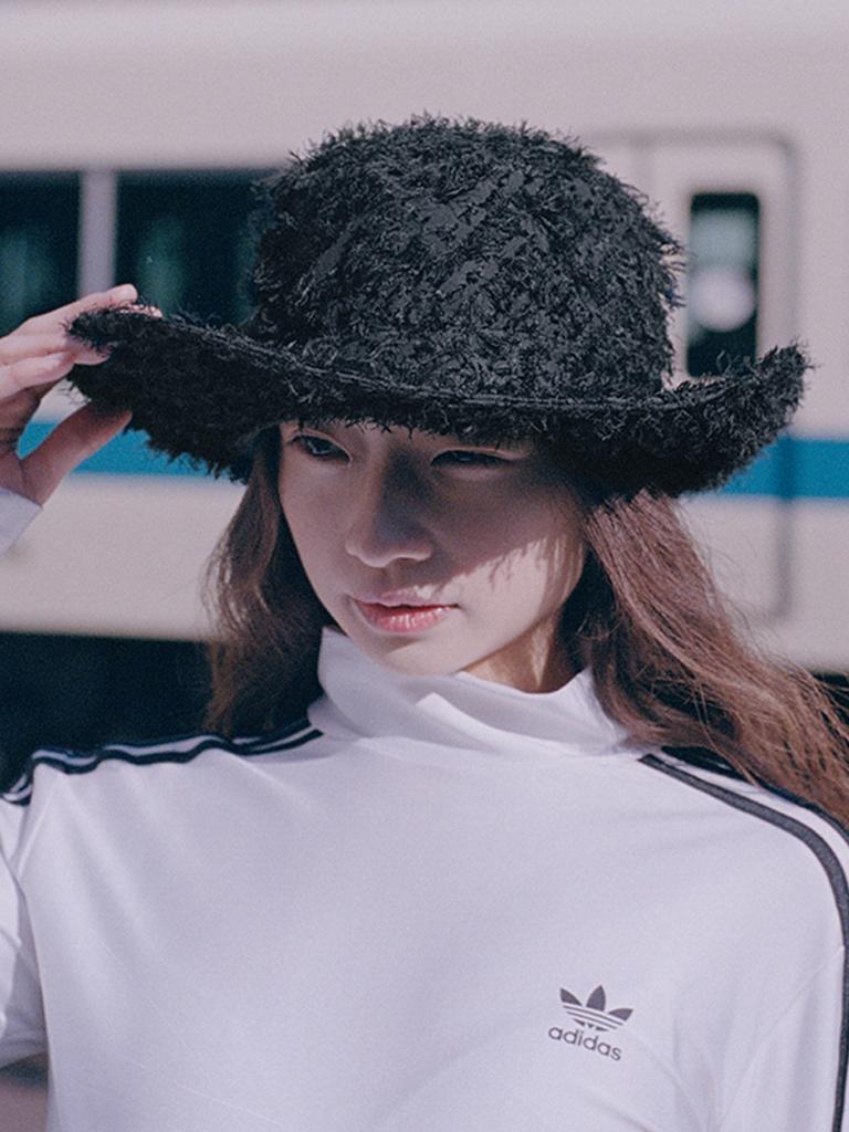 Poejidam Boho Fringe Fedora In Black