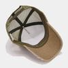 New Unisex Color Block Broken Style Baseball Hats Distress Breathable Mesh Sunshade Retro Trucker Caps Versatile Simple Fashion