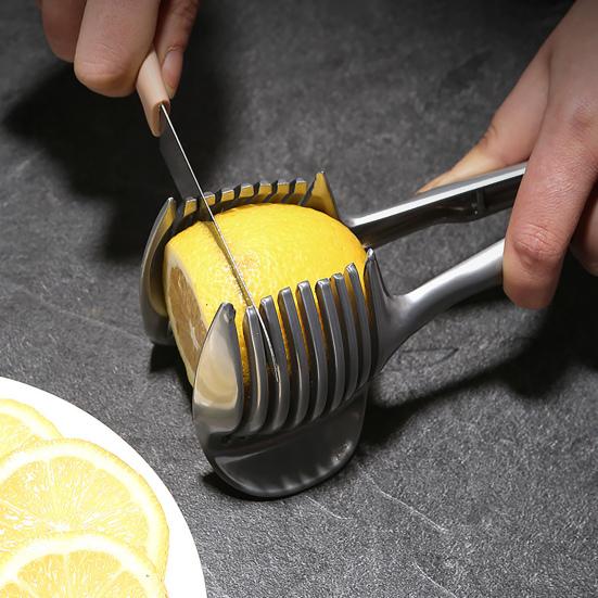 Zitronenschneider Gemüseschneider Obstschneider Schneidewerkzeug Ergonomisches Griffdesign Wiederverwendbar